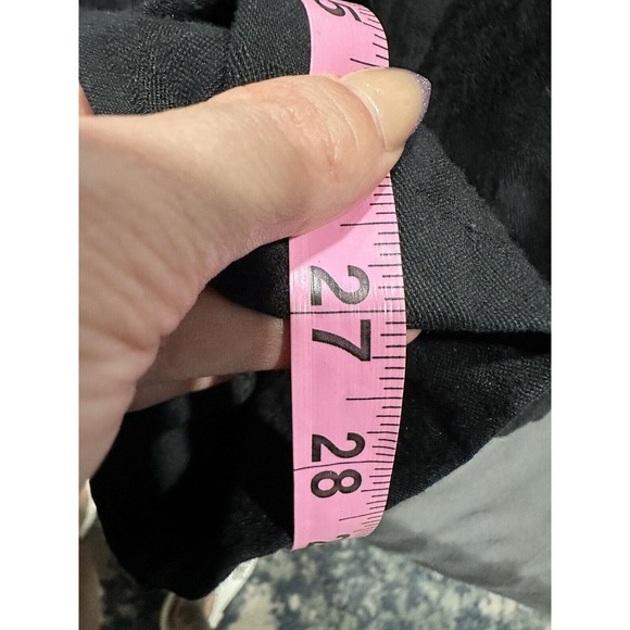 Eileen Fisher Womens Ankle Pants Size M Black Floral Embossed Side Zip Stretch - Picture 7 of 9